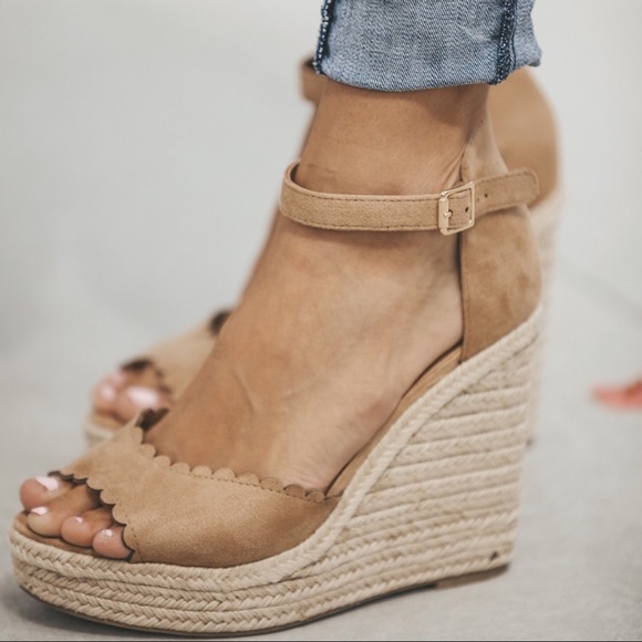 1 LEFT‼️Espadrille Wedges-Camel - Picture 5 of 8